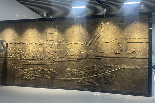 福州动车段公铁大桥展示厅铜浮雕