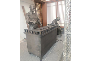 三明高桥服务区铸铜雕塑安装完成